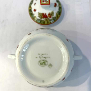 Hermès « Le jardin de Pythagore » sucrier en porcelaine