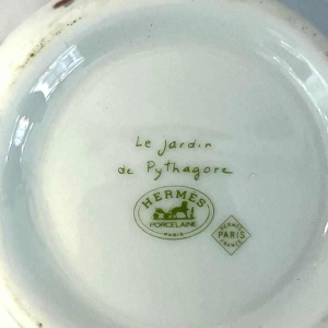 Hermès « Le jardin de Pythagore » sucrier en porcelaine