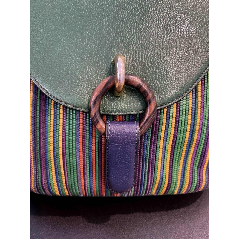 DELVAUX - Multicoloured woven leather bag