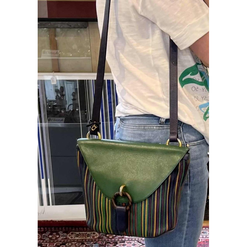 DELVAUX - Multicoloured woven leather bag