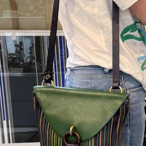 DELVAUX - Multicoloured woven leather bag