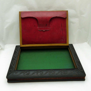 Maison GRANDCHER à Paris, coffret / porte courrier à soufflet, époque Empire