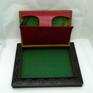 Maison GRANDCHER Paris, gusseted box / letter carrier, Empire period