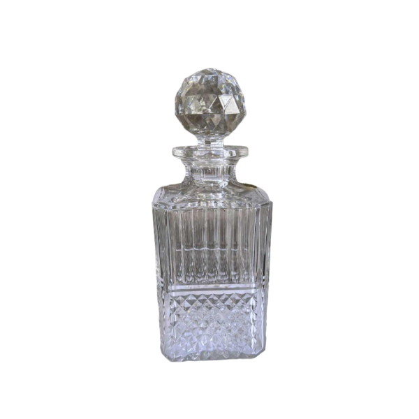 Val Saint Lambert, carafe à whisky en cristal taillé, 20ème siècle