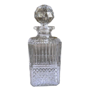 Val Saint Lambert, cut crystal whisky decanter, 20th century