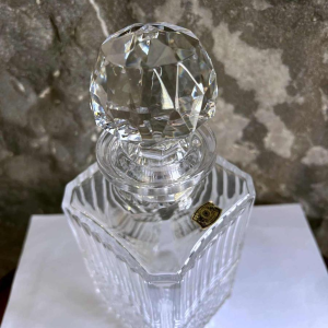 Val Saint Lambert, carafe à whisky en cristal taillé, 20ème siècle