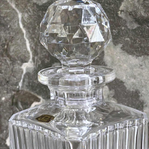 Val Saint Lambert, carafe à whisky en cristal taillé, 20ème siècle