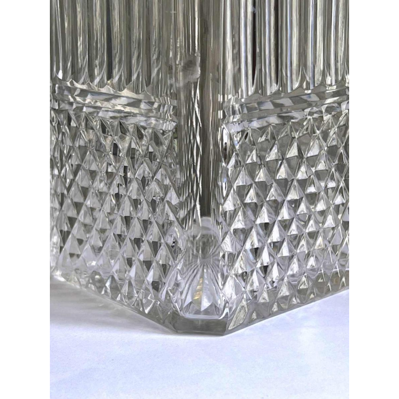 Val Saint Lambert, carafe à whisky en cristal taillé, 20ème siècle