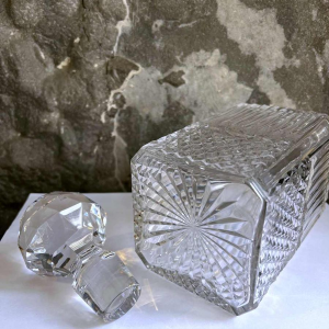 Val Saint Lambert, carafe à whisky en cristal taillé, 20ème siècle