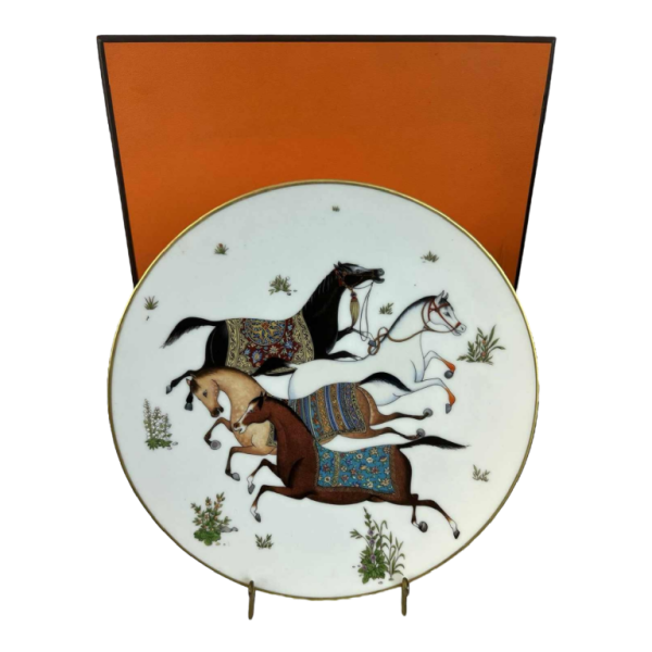 HERMÈS Paris - Plat/Assiette collection "Cheval d'Orient"