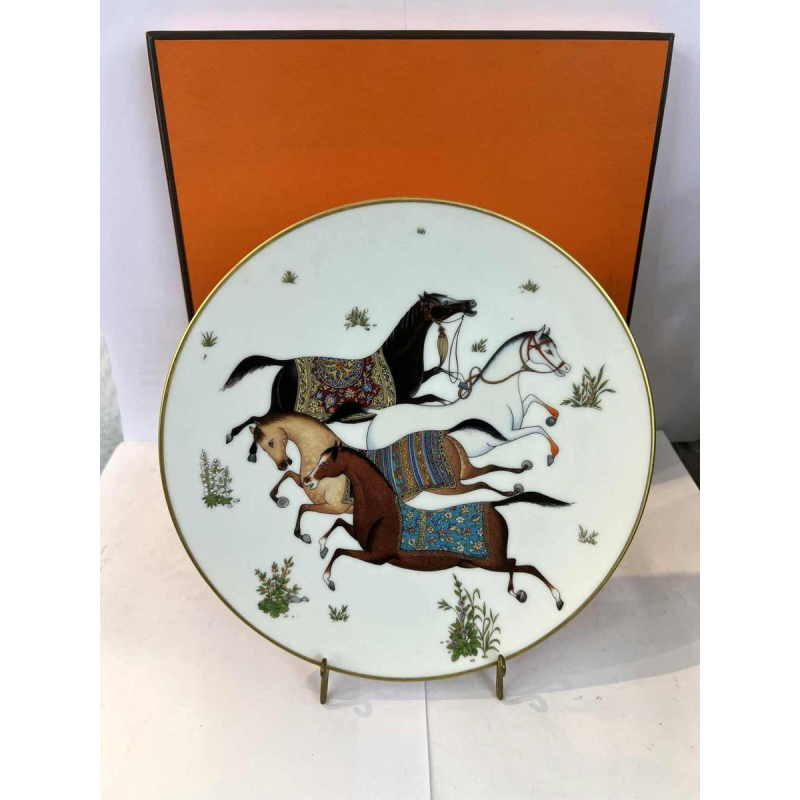 HERMÈS Paris - Plat/Assiette collection "Cheval d'Orient"