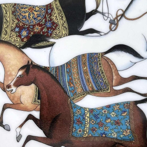 HERMÈS Paris - Plat/Assiette collection "Cheval d'Orient"