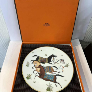HERMÈS Paris - Plat/Assiette collection "Cheval d'Orient"