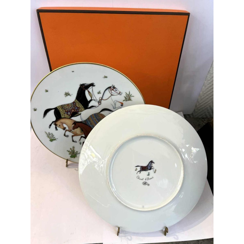 HERMÈS Paris - Plat/Assiette collection "Cheval d'Orient"