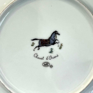 HERMES Paris - Dish/Assiette "Cheval d'Orient" collection