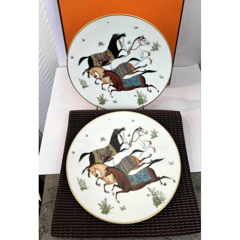 HERMÈS Paris - Plat/Assiette collection "Cheval d'Orient"