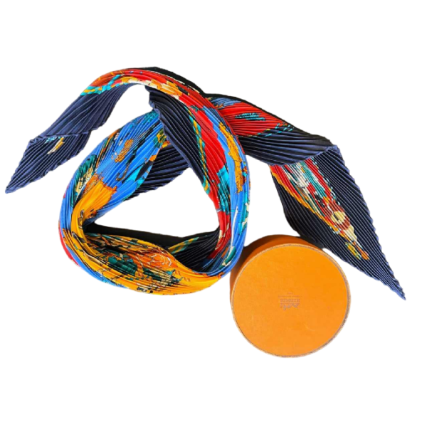 Hubert de Watrigant for HERMÈS, ‘Umbrellas and parasols’ silk pleated square