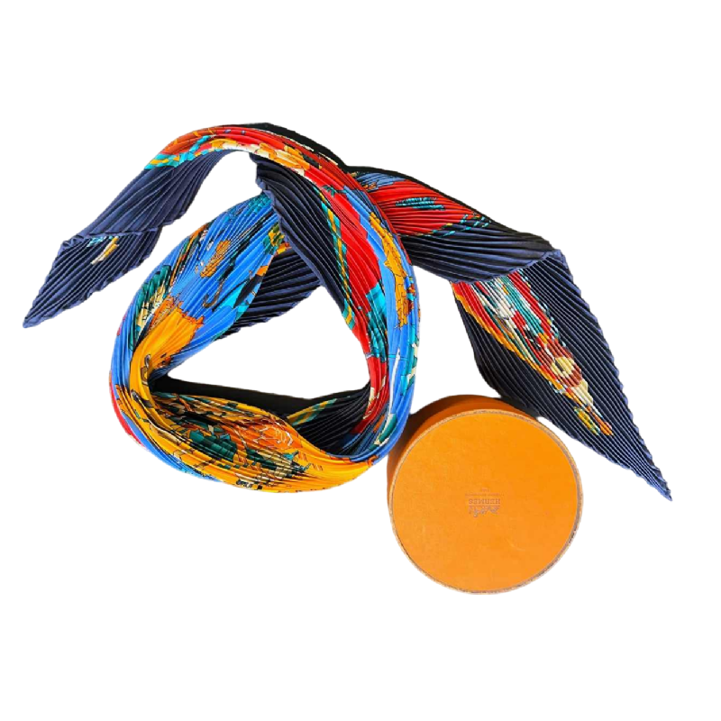 Hubert de Watrigant voor HERMÈS, “Paraplu's en parasols” zijden geplooid vierkant