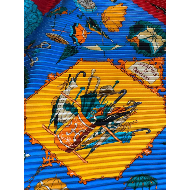 Hubert de Watrigant voor HERMÈS, “Paraplu's en parasols” zijden geplooid vierkant