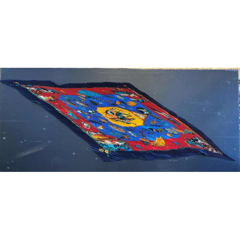 Hubert de Watrigant voor HERMÈS, “Paraplu's en parasols” zijden geplooid vierkant