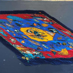 Hubert de Watrigant voor HERMÈS, “Paraplu's en parasols” zijden geplooid vierkant