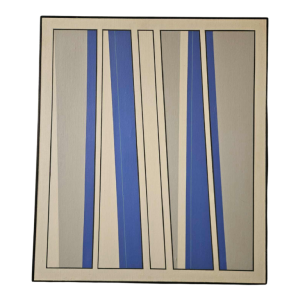 Jean Dubois 'Abstracte compositie' schilderij olieverf op doek, 1984