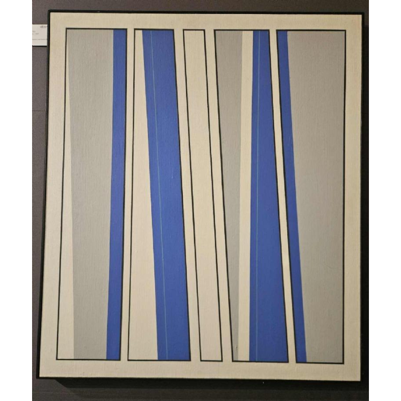 Jean Dubois 'Abstracte compositie' schilderij olieverf op doek, 1984