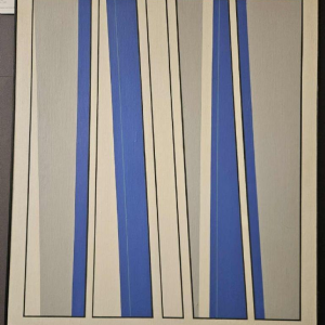 Jean Dubois 'Composition abstraite' tableau huile sur toile, 1984