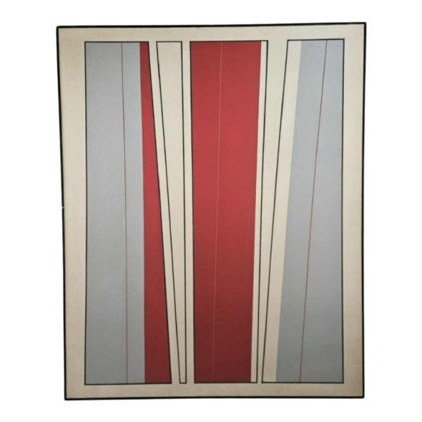 Jean Dubois 'Abstracte compositie' schilderij olieverf op doek, 1985