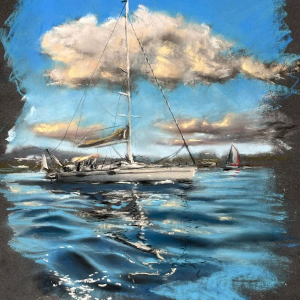 Jonathan De Cesare, pastel op papier