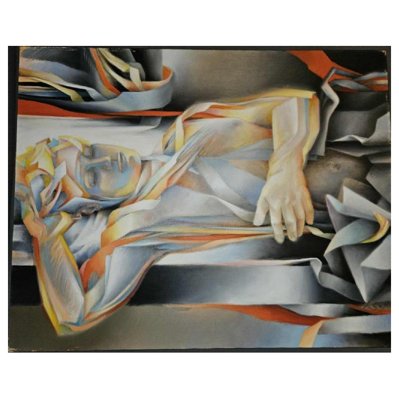 Charles-Louis La Salle 'Compliments de Printemps' olieverf en acryl op doek, 2002