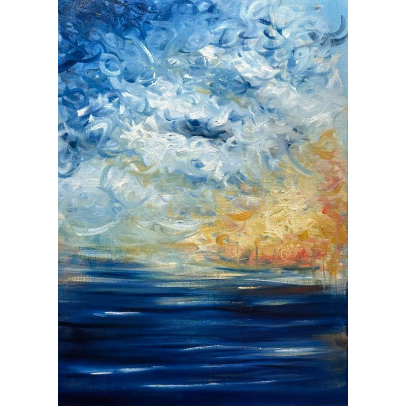 Jonathan DE CESARE - Huile sur toile - Composition