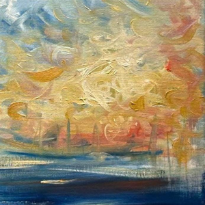 Jonathan DE CESARE - Huile sur toile - Composition