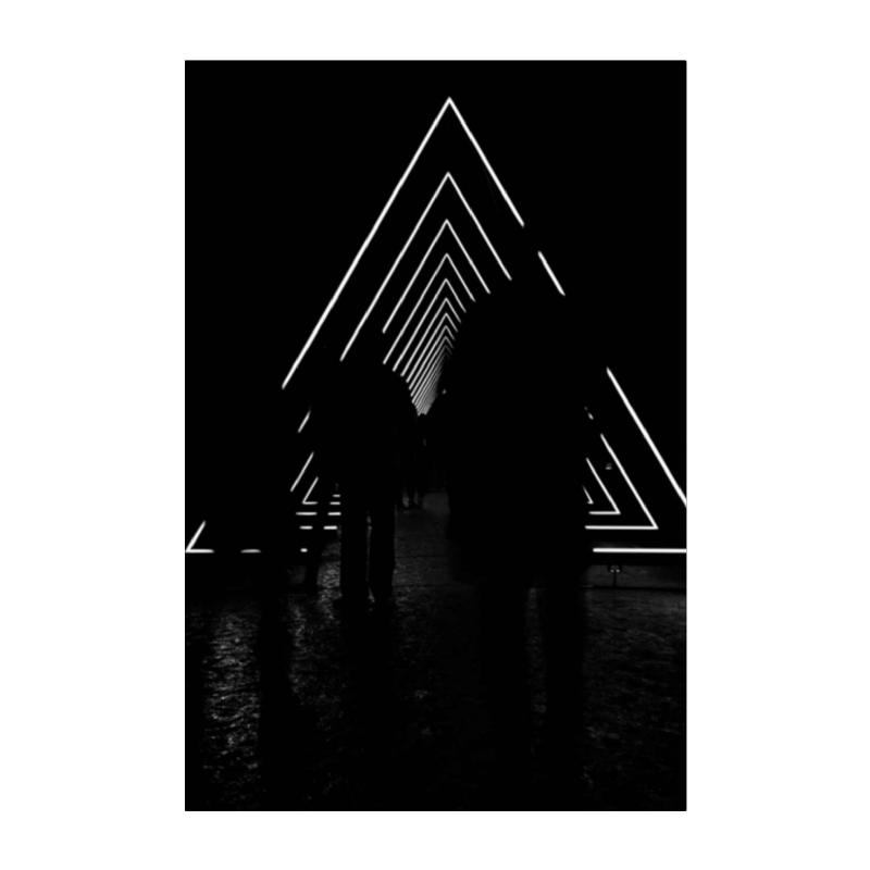 Louis Hautier, foto op Dibon 1/1 'Bright Night' minimalistische serie, 120x80cm, 2021