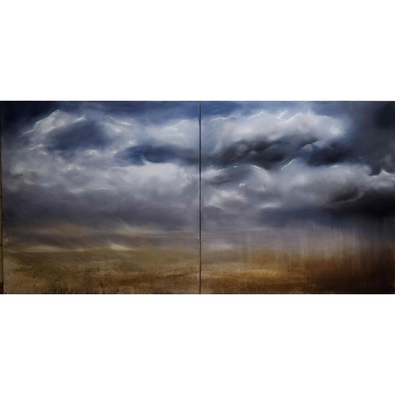 Jonathan DE CESARE - Diptych - Oil on canvas