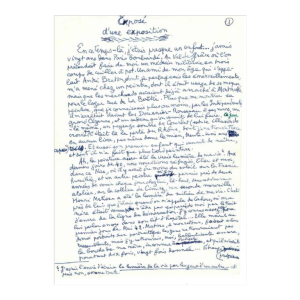 Louis Aragon Manuscrit - Exposé d'une exposition - 1977