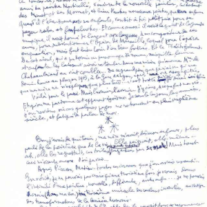 Louis Aragon manuscript - uniek en ongepubliceerd - Tentoonstellingspraatje - 1977