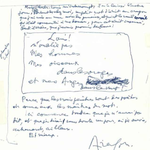 Louis Aragon Manuscrit - Exposé d'une exposition - 1977