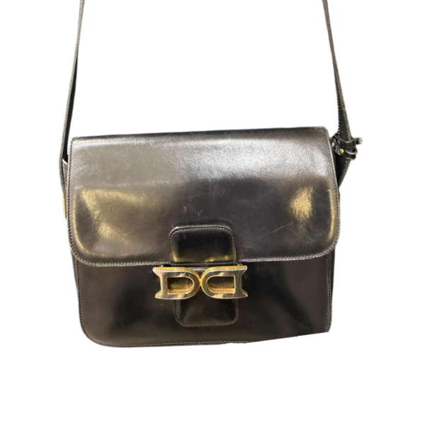 Delvaux, sacoche en cuir lisse d'agneau brun vintage