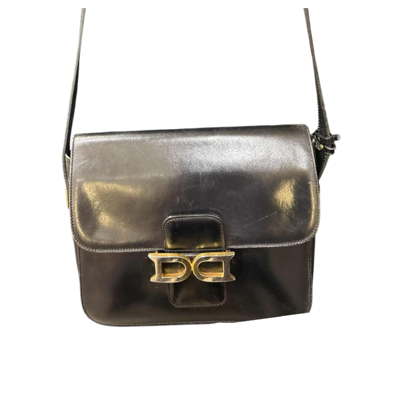 Delvaux, sacoche en cuir lisse d'agneau brun vintage