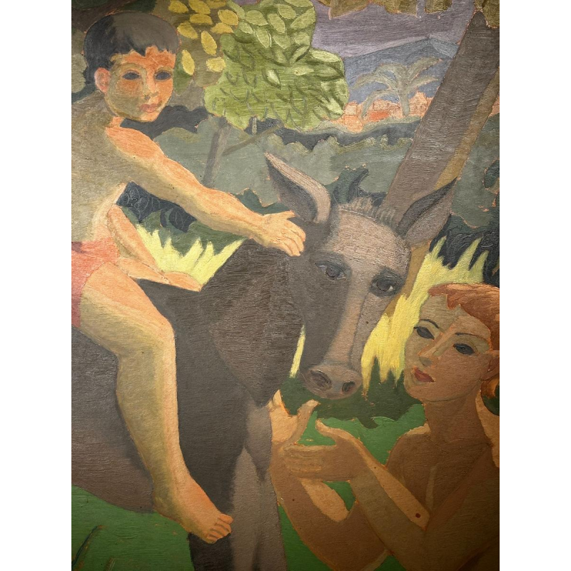 Edgar Scauflaire, huile sur panneau, 1959