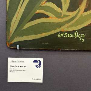 Edgar Scauflaire, huile sur panneau, 1959