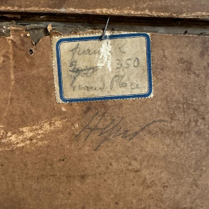 Lucien Frank 'Scène de marché' pastel impressionniste, fin 19e siècle