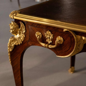 SORMANI Paul, Louis XV style rosewood and gilt bronze desk, ca 1867