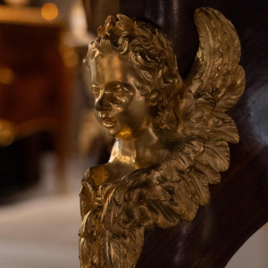 SORMANI Paul, bureau de style Louis XV en palissandre et bronze doré, ca 1867