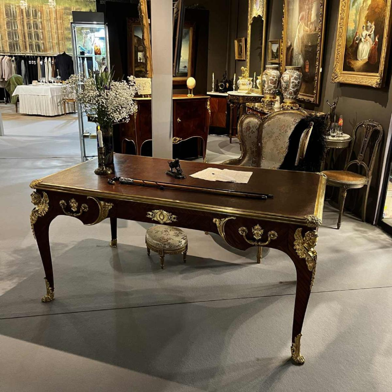 SORMANI Paul, Lodewijk XV stijl palissander en verguld bronzen bureau, ca 1867