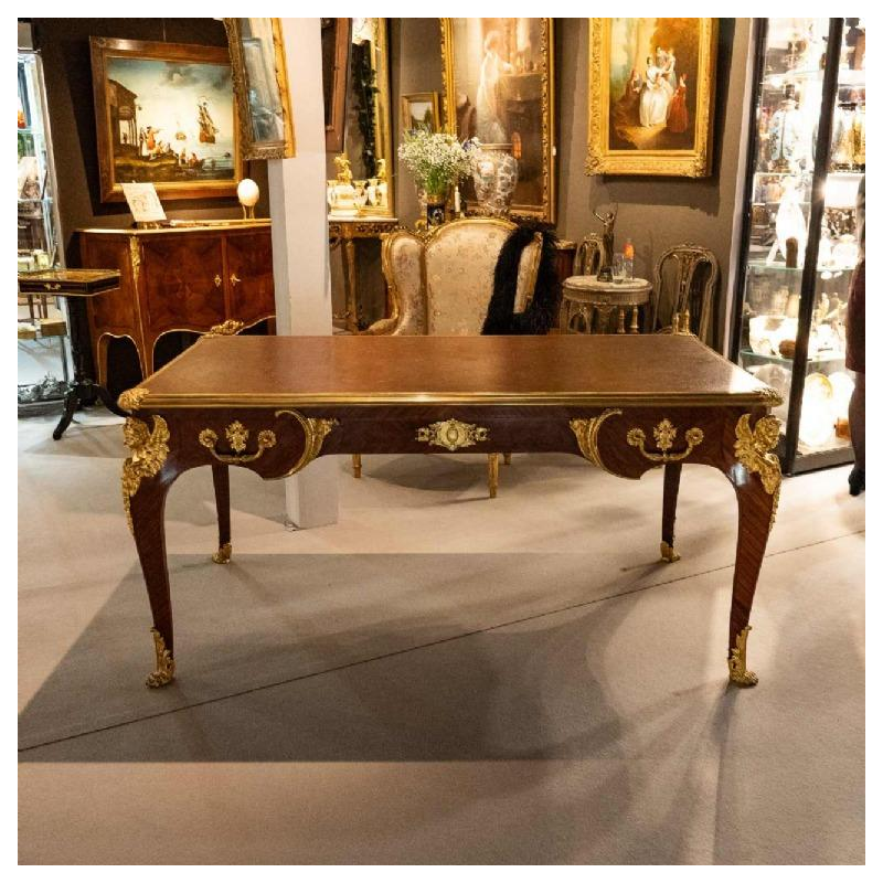 SORMANI Paul, bureau de style Louis XV en palissandre et bronze doré, ca 1867