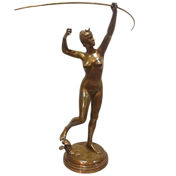 Alexandre Falguière " Diane chasseresse " sculpture en bronze fondeur Thiébaut Frères Paris, XIXe s