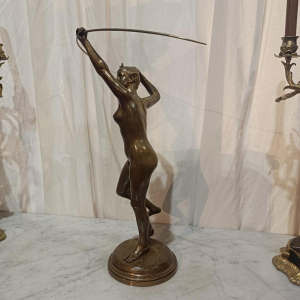 Alexandre Falguière " Diane chasseresse " sculpture en bronze fondeur Thiébaut Frères Paris, XIXe s