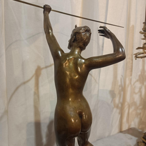 Alexandre Falguière " Diane chasseresse " sculpture en bronze fondeur Thiébaut Frères Paris, XIXe s